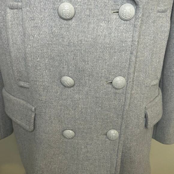 Talbots new without tags gray wool blend lined pea coat size 16 - Picture 3 of 16